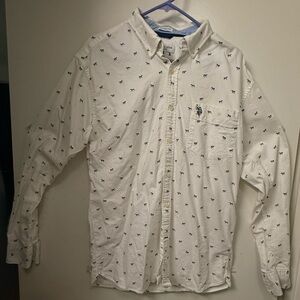 Long sleeve U.S Polo Assn. White Casual Button Down Shirt